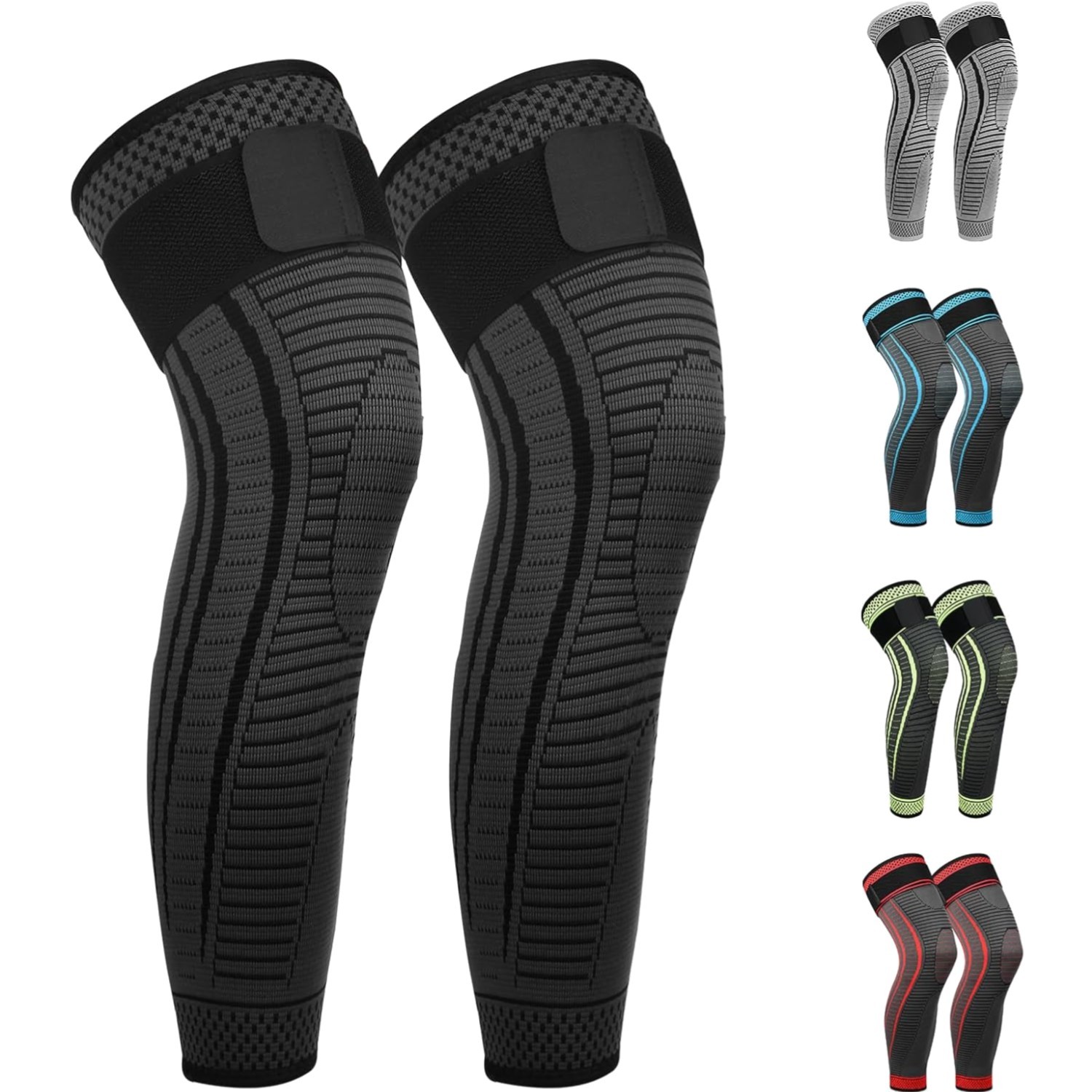 Full Leg Compression Sleeves 2 Pack Long Knee Support for Men and Women for A…
