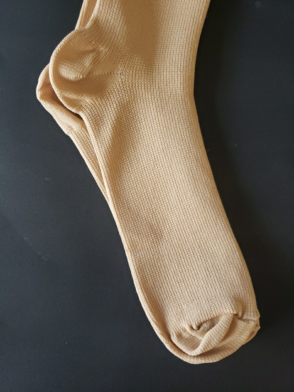 Sz S/M Compression Socks Stockings Knee High Womens Mens Nude Beige Medical