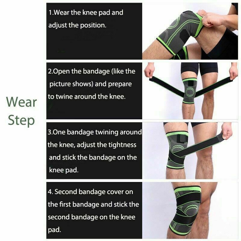 Knee Sleeve Compression Brace Patella Support Sports Gym Joint Pain 4xl+
