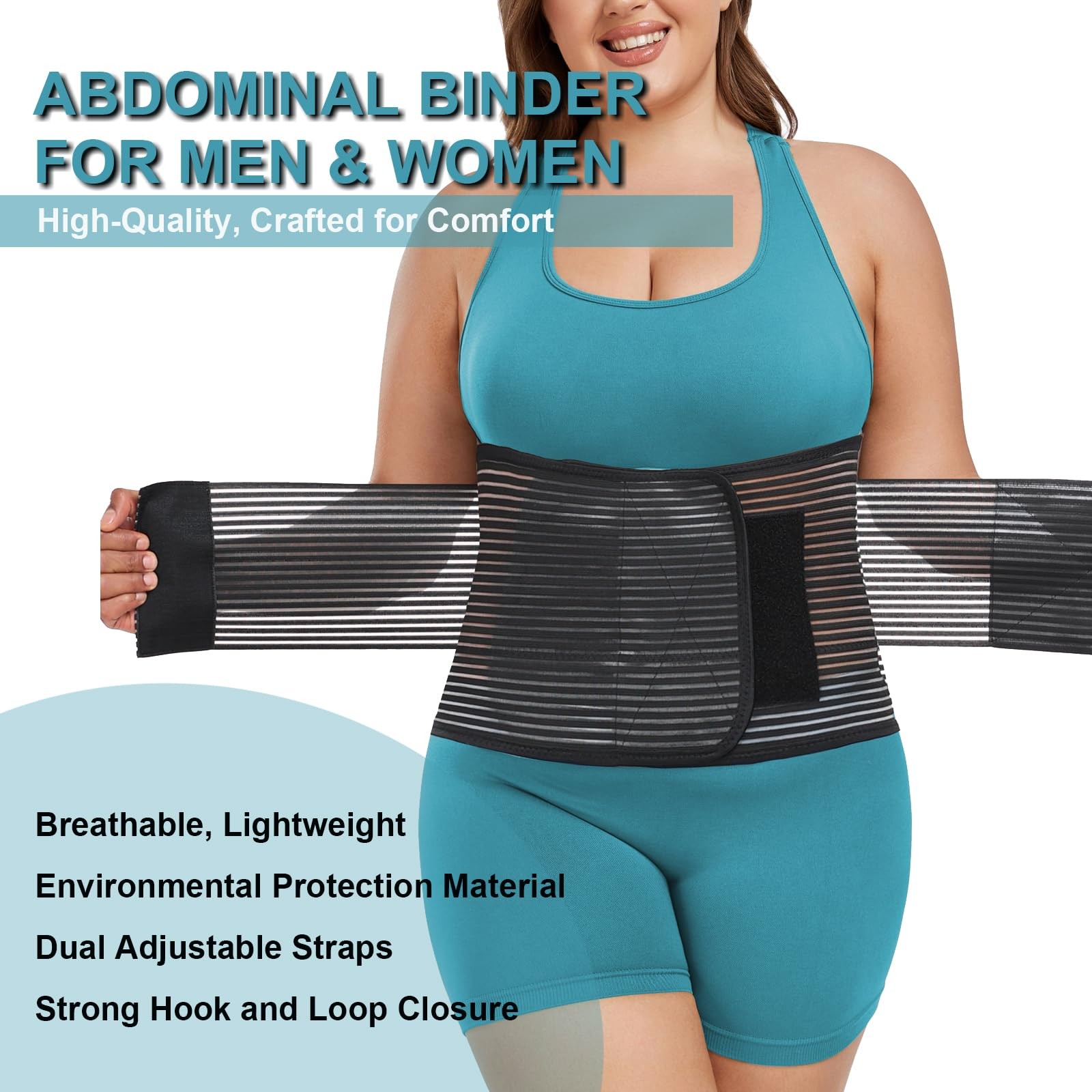 Abdominal Binder Post Surgery Plus Size | Postpartum Belly Band Wrap | Post C…
