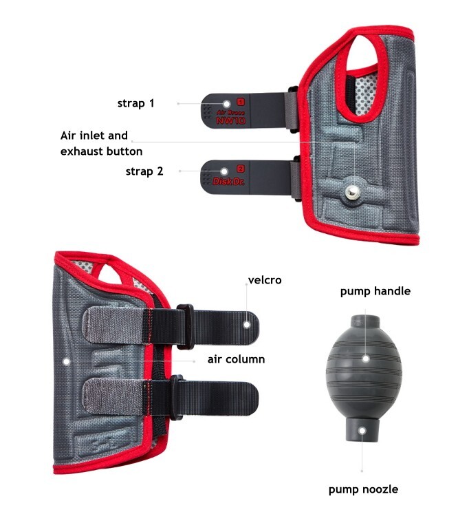 Disk Dr NW10 Wrist Air Compression Fixed Support Assistive Medical Device(M) Red