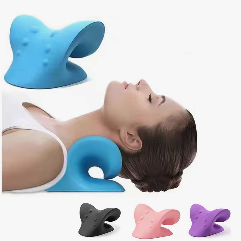 Massage Pillow Neck Shoulder Cervical Chiropractic Traction Device Head Back
