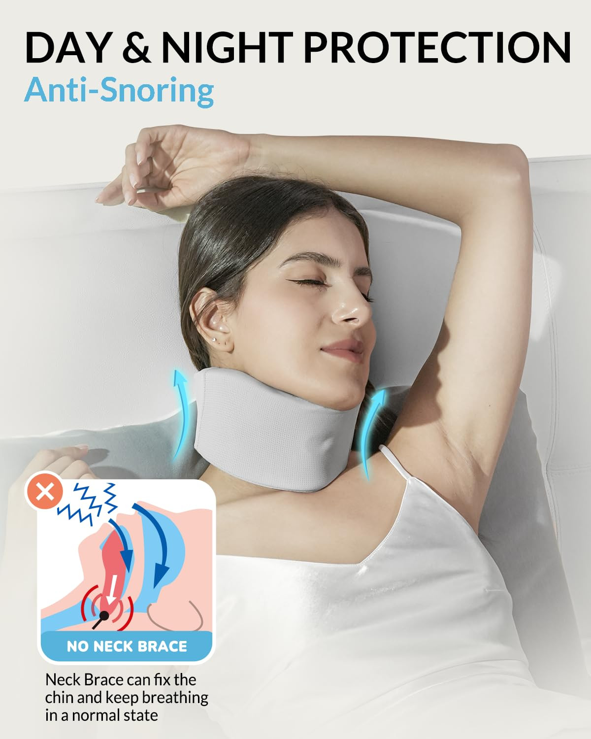Ice Silk Neck Brace – Soft, Breathable Cervical Collar for Pain Relief & Posture