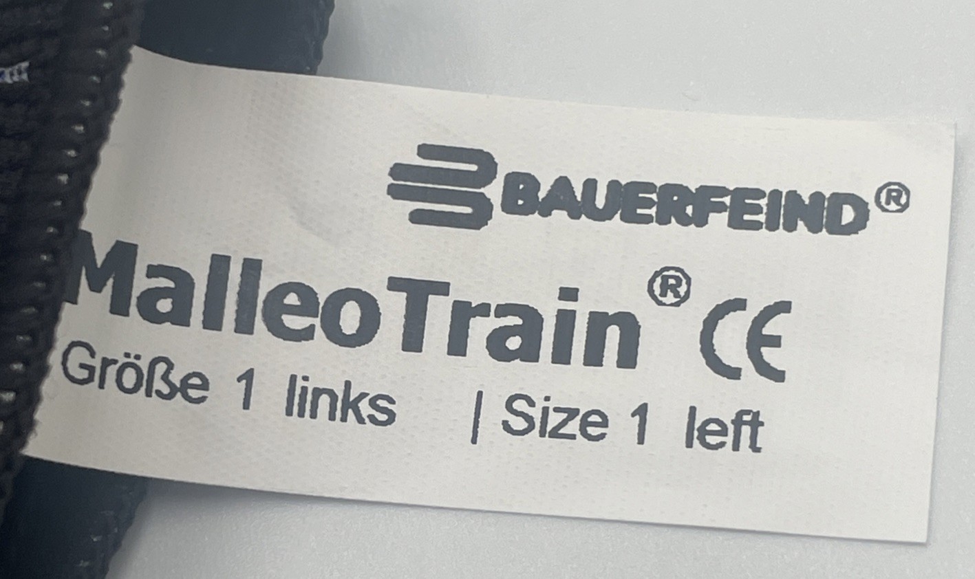 Bauerfeind MalleoTrain Ankle Support Size 1 – Type L – Black w/Blue **NEW**