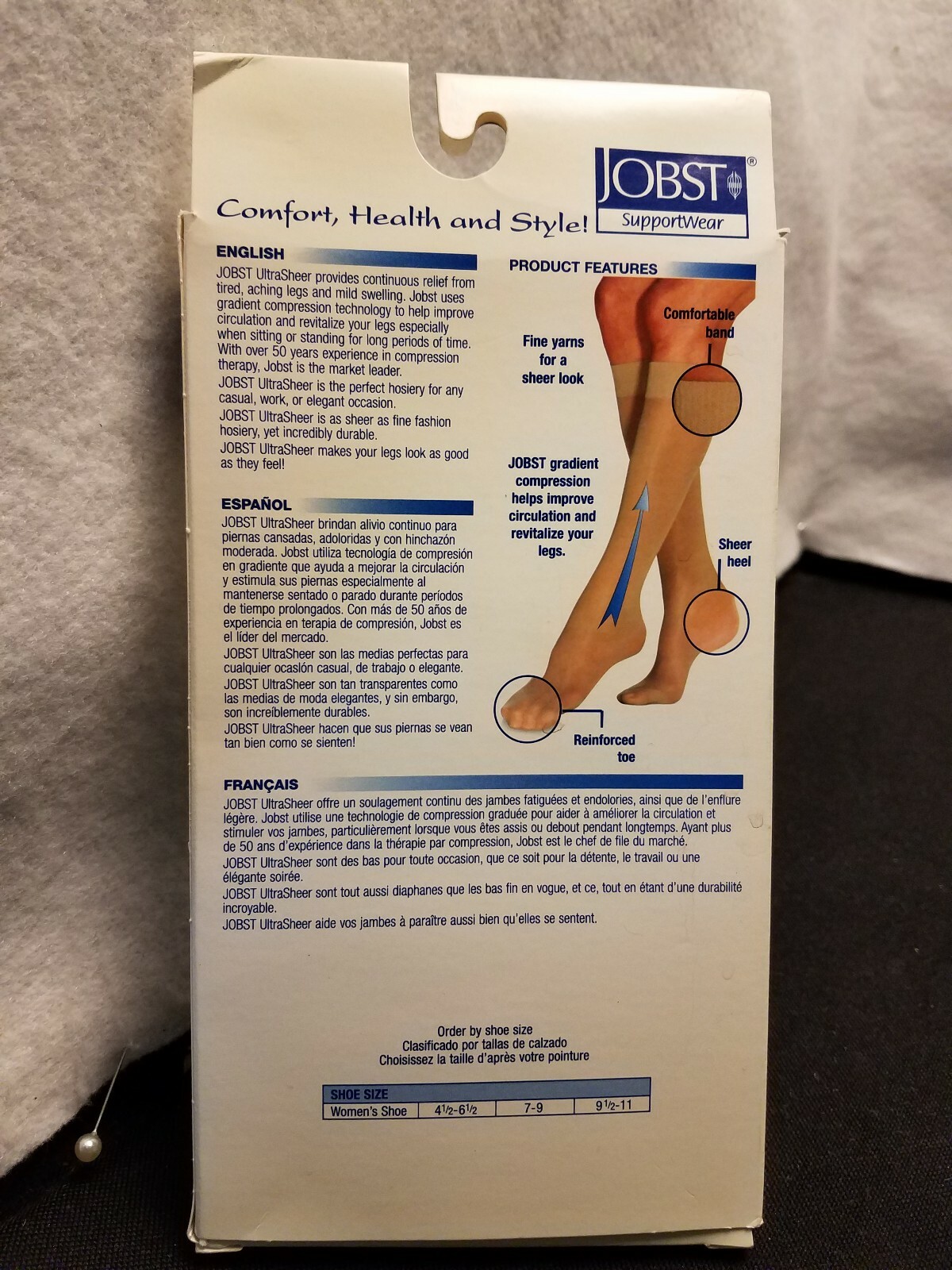 JOBST SupportWear (7-9) Knee CT Mild Compression 8-15 mmHg Ultra Sheer Knee High