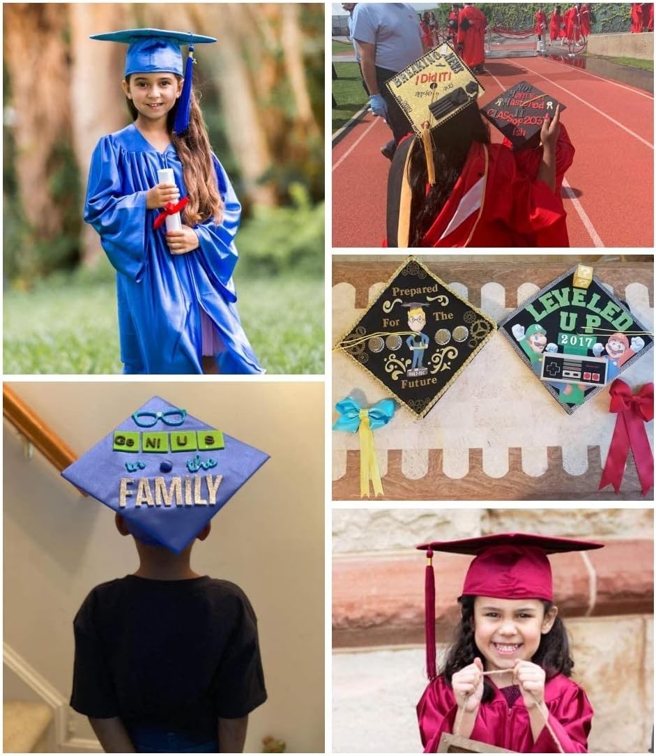GraduatePro Kindergarten Graduation Cap Class of 2025 with One Size, Black