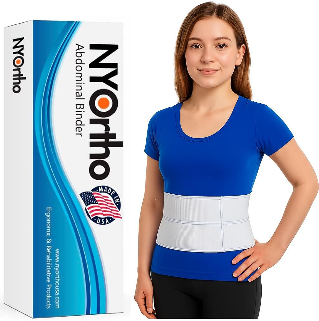 Abdominal Binder 6- 9-2 Inch Compression Belt Wrap for Men & Women (30″-105″)