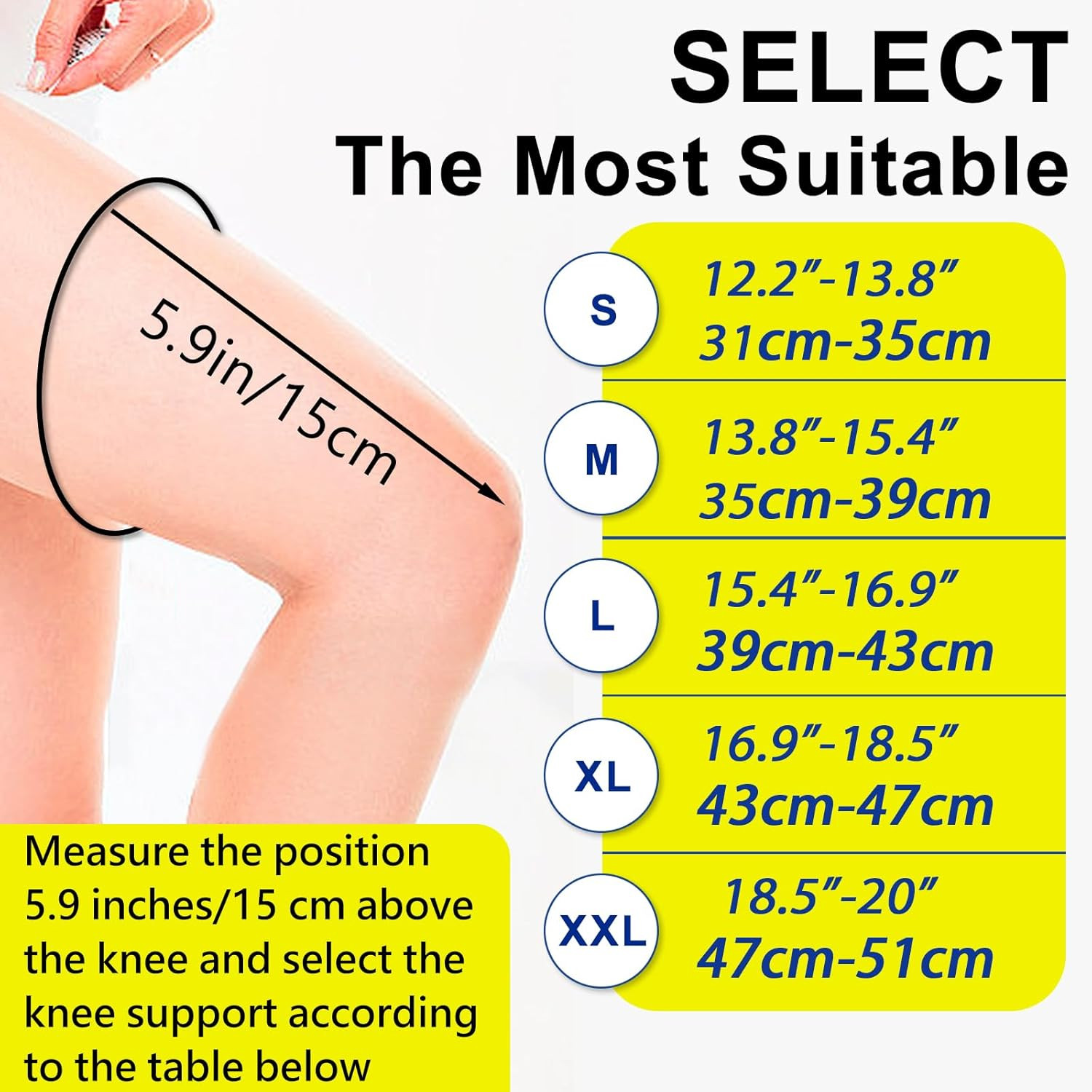 Full Leg Compression Sleeves 2 Pack Long Knee Support for Men and Women for ACJ,
