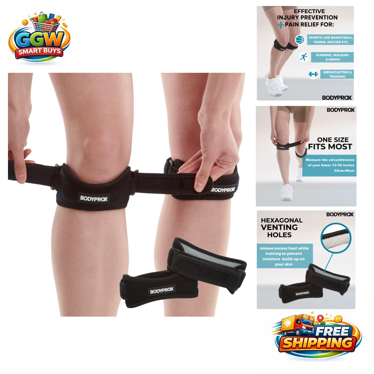 Adjustable Patella Support Knee Strap – Ultimate Comfort for Sports & Recovery