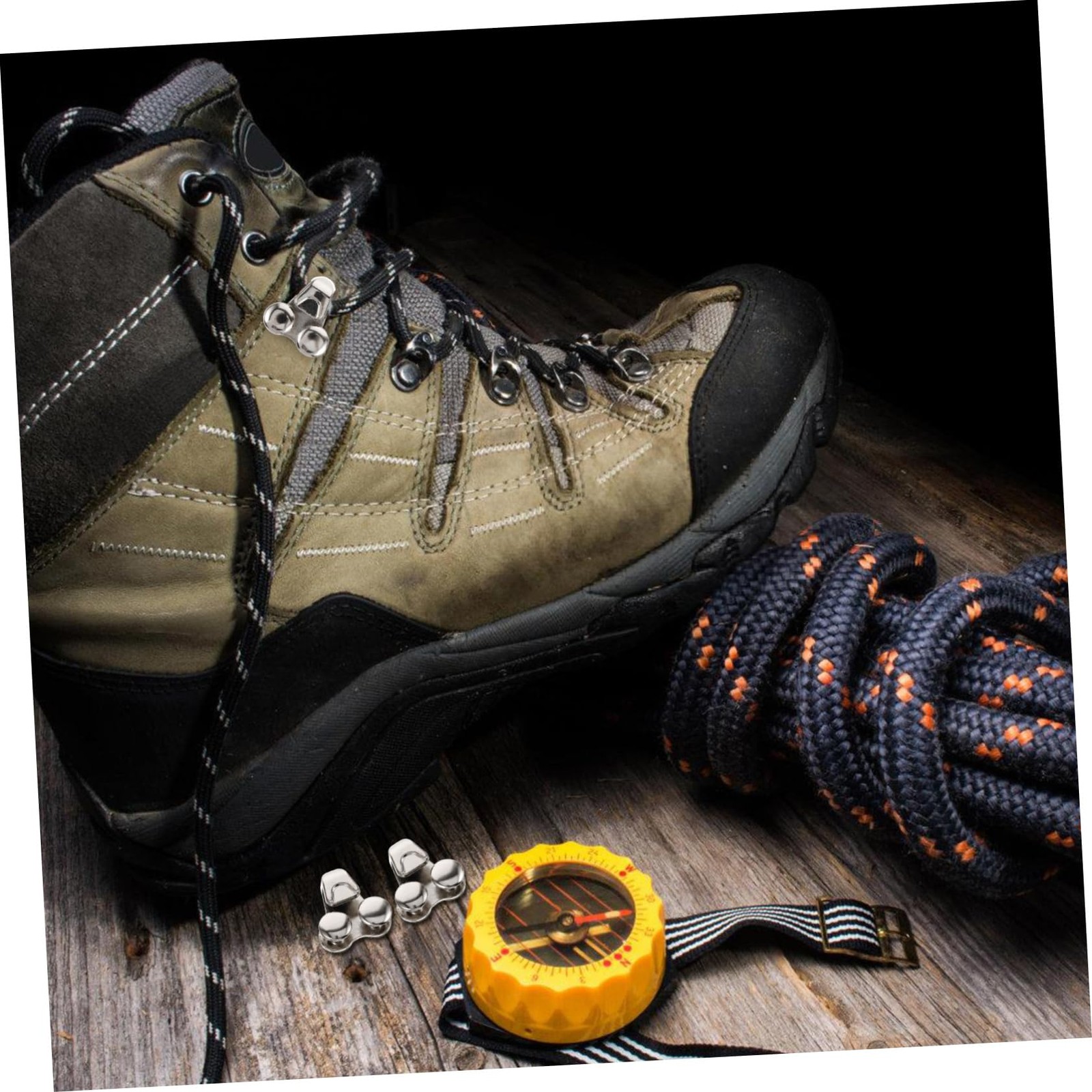 20Pcs Shoelace Buckles Boot Hooks Durable Lace Fittings for Hiking Climbing O…