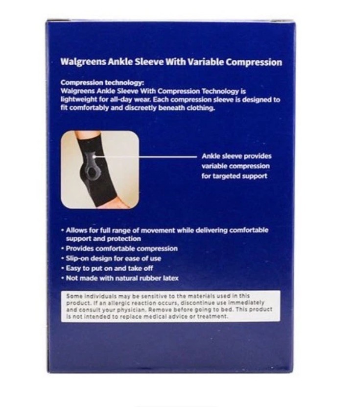 New Compression Ankle Sleeve Black Size L/XL