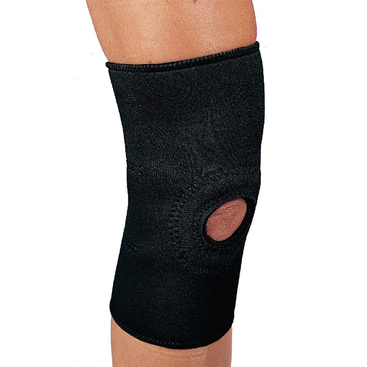 Rolyan Neoprene Knee Support Brace, for Men & Large, black