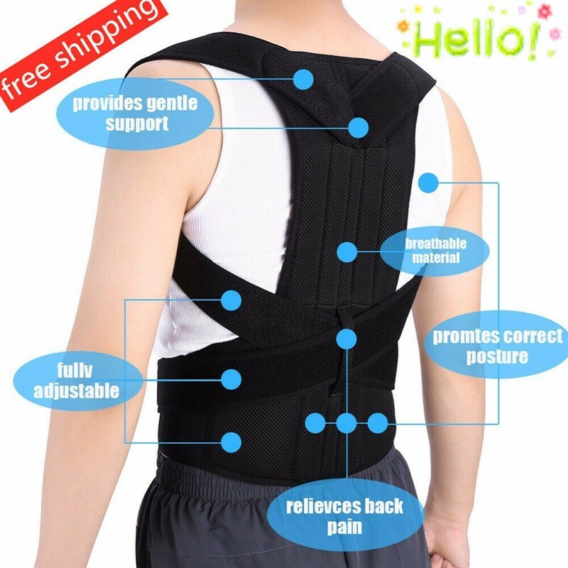 Adjustable TrueFit Posture Corrector Belt Bear Magnetic Support Corset FREE SHIP
