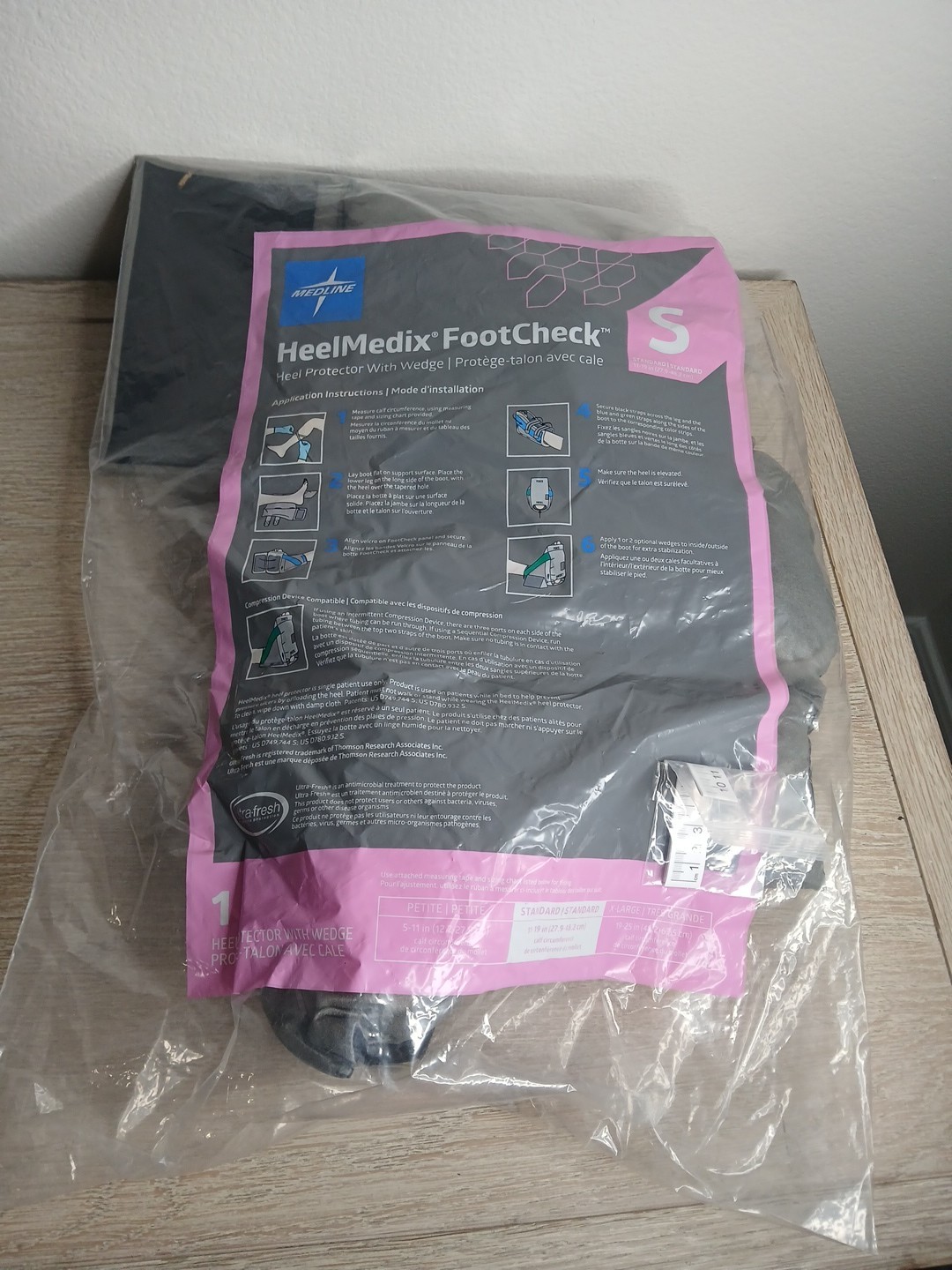 Medline HEELMEDIX Heel Protector with Adjustable Hook-and-Loop . Standard 11-19