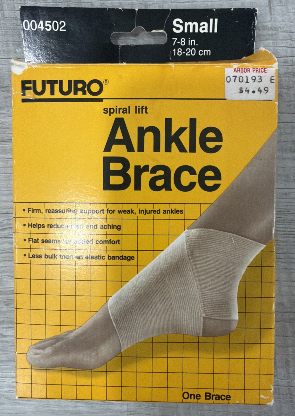 Futuro Spirl Lift Small Ankle Brace 004502 Vintage 1983