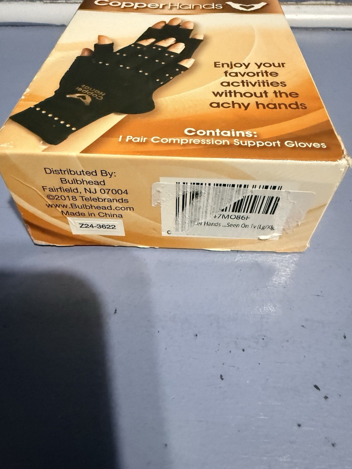 Copper Hands Arthritis Compression Gloves, L/XL