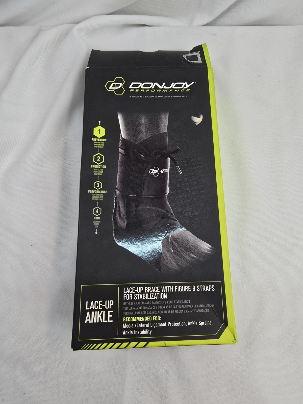 Donjoy Performance Lace-Up Ankle Brace Large Black Stabilization See Details
