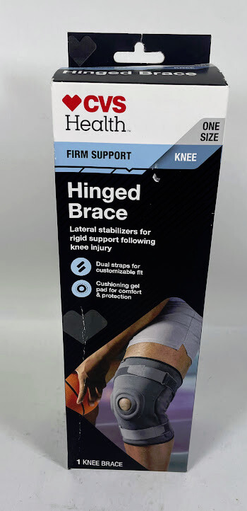 CVS Health Firm Support Hinged Knee Brace One Size Comfortable Fit