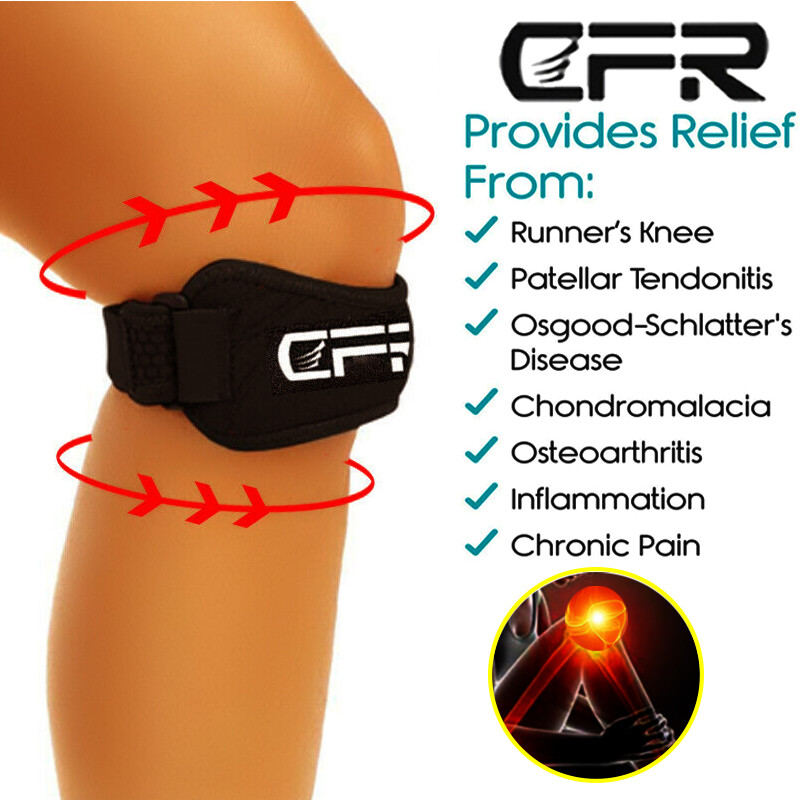 Knee Support Patella Stabilizer Strap Band Tendon Brace Pain Sports Gym Joint BM