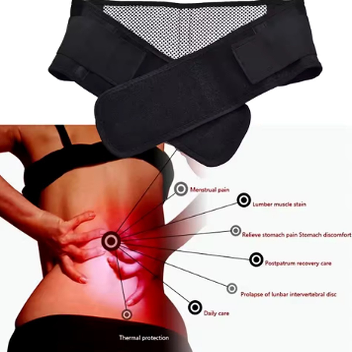 Adjustable Lower Back Brace Lumbar Support Waist Belt Back Support Men Women