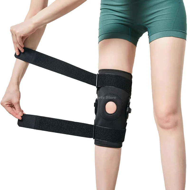 Hinged Knee Brace Orthopedic Meniscus Knee Pad with Side Stabilizers Arthritis P