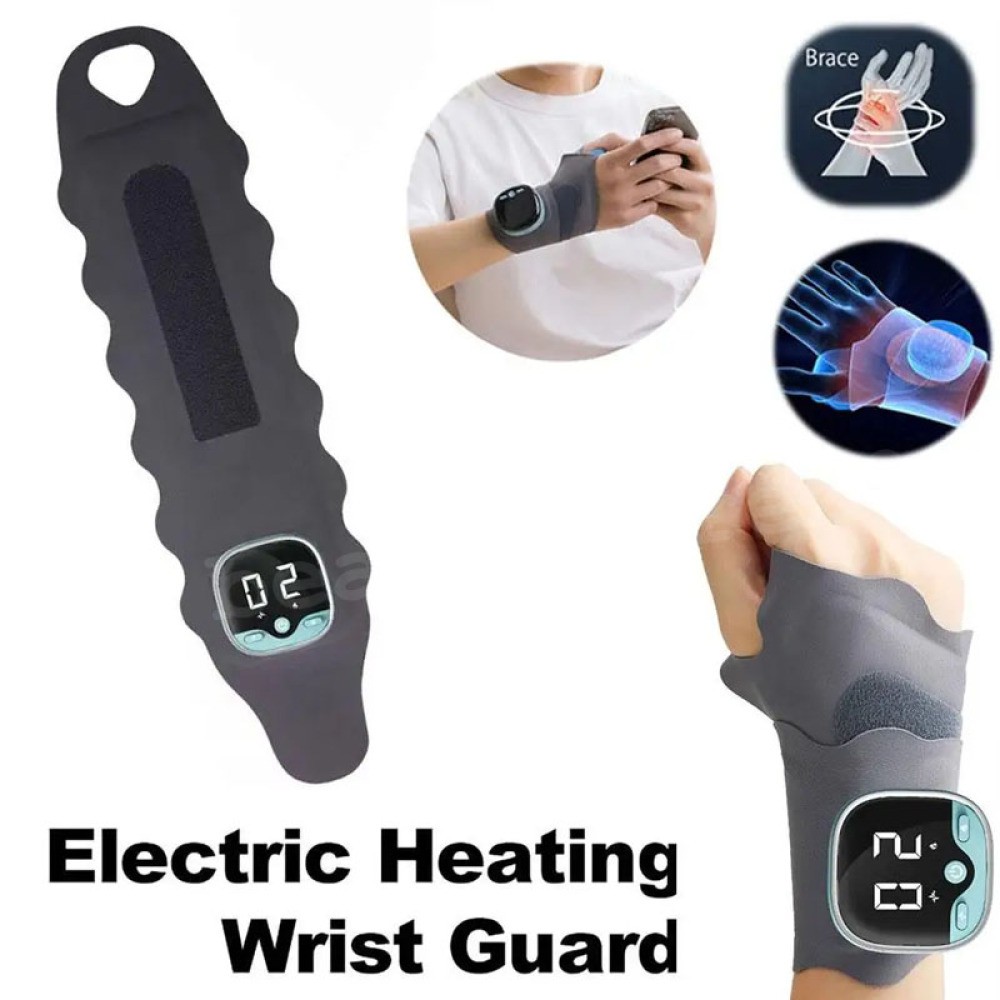 Electric Heating Wrist Massager 3 Levels Hot Compress Massage Wrist Guard Band