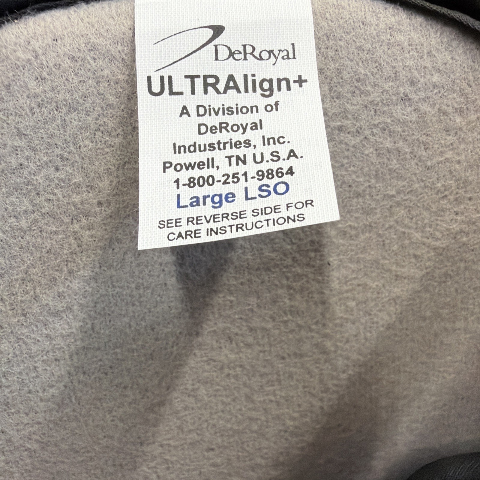 DEROYAL ULTRAlign + Lumbar Support Size XLarge