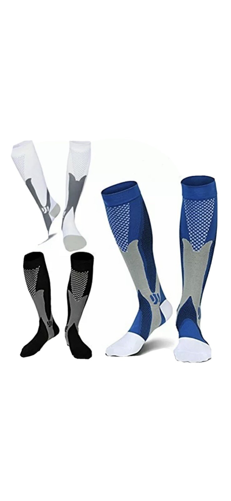 ZFist Medical&Althetic Compression Socks for Men 20-30 mmHg Nursing Perform