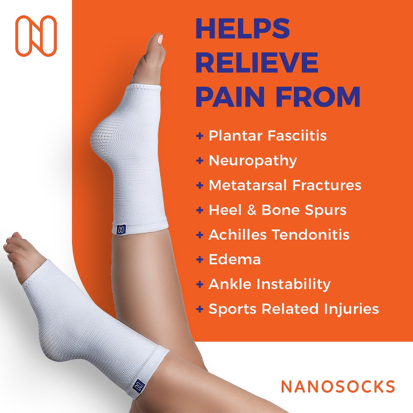 Compression Socks for Women Men Toeless Support Sleeve for Neuropathy Plantar