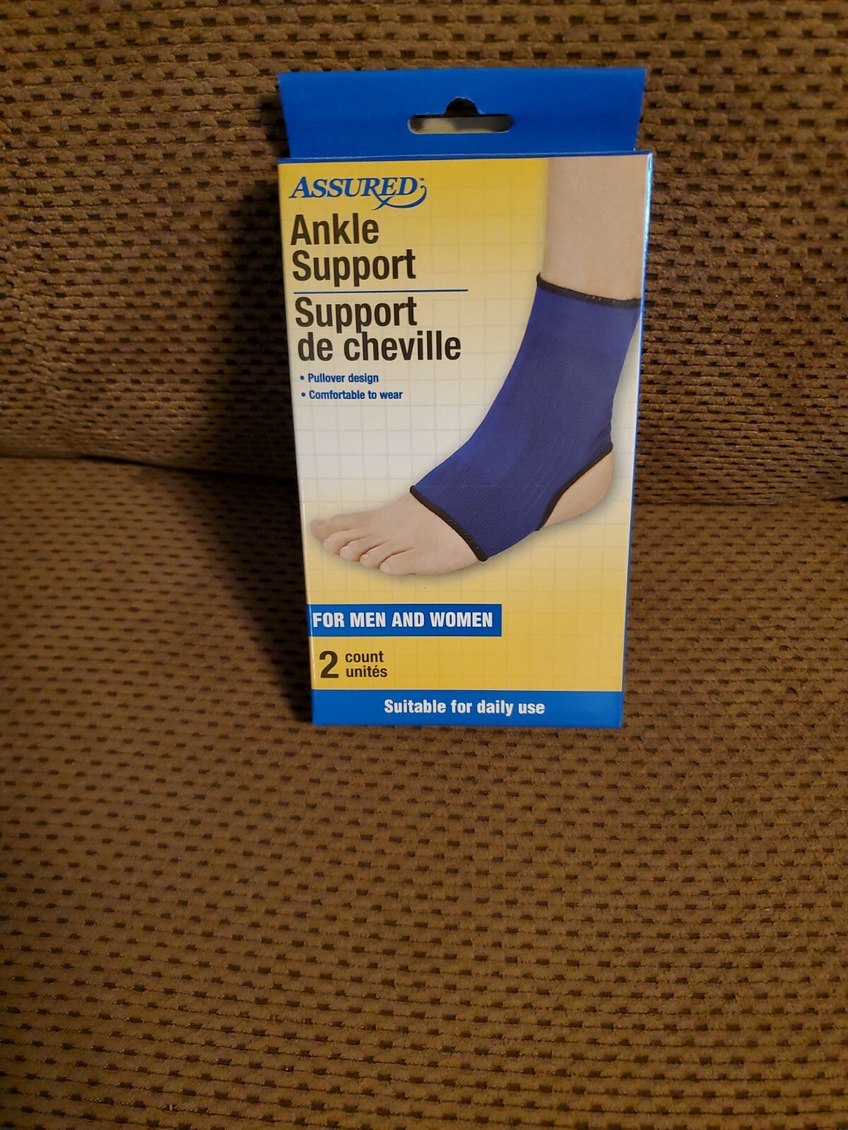 2 pairs Assured Pullover Ankle Support Brace for Men and Women total of 4 NIB