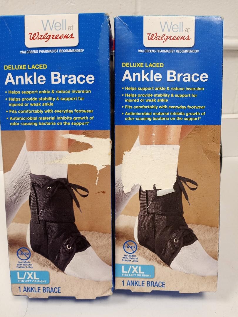 Walgreens-Deluxe Laced Ankle Brace(s)- L/XL-(L or R) Foot- combo bonus Buy!
