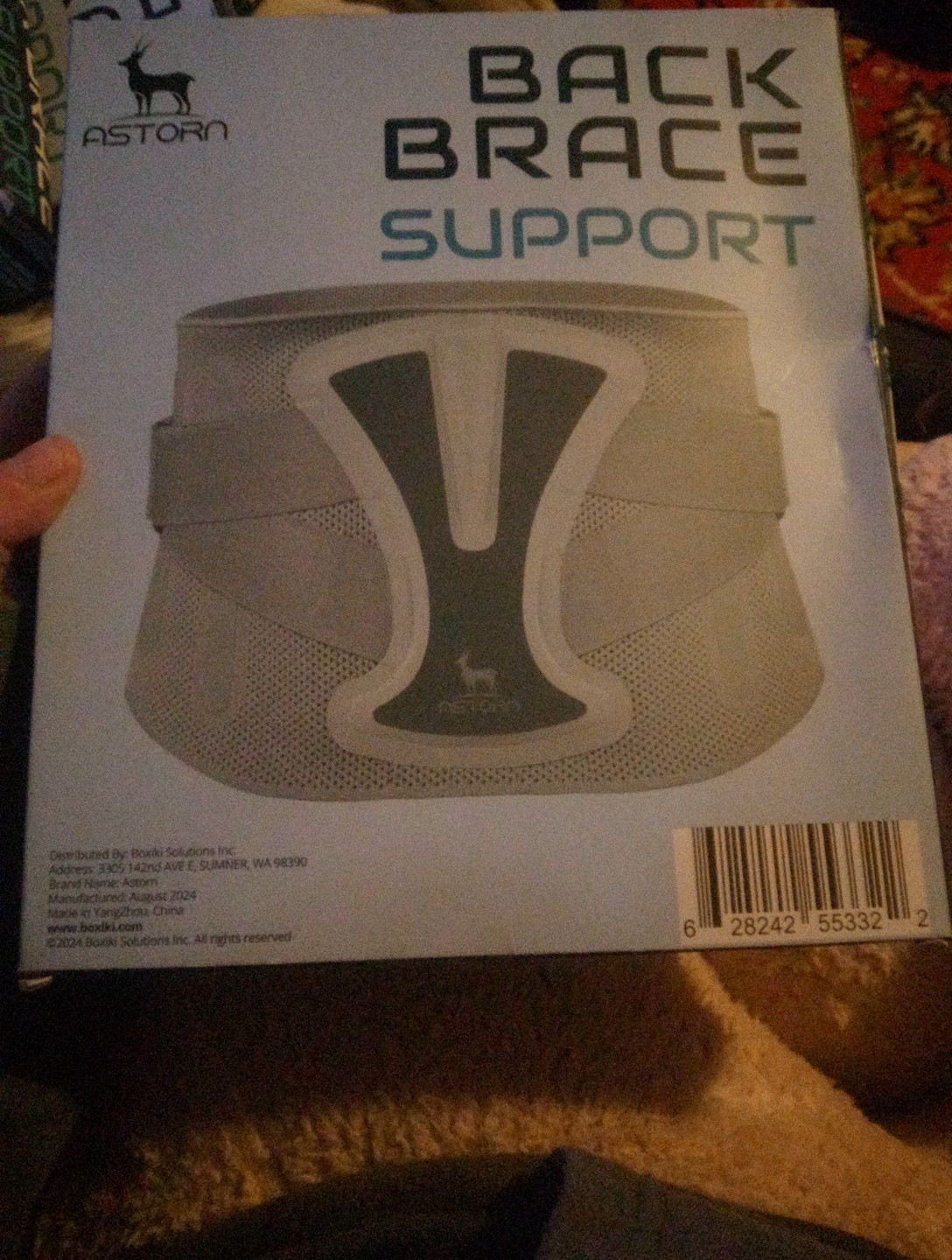 Astorn Back Brace for Lower Back Pain Adult Small for Waist Sizes 24”-29” New!