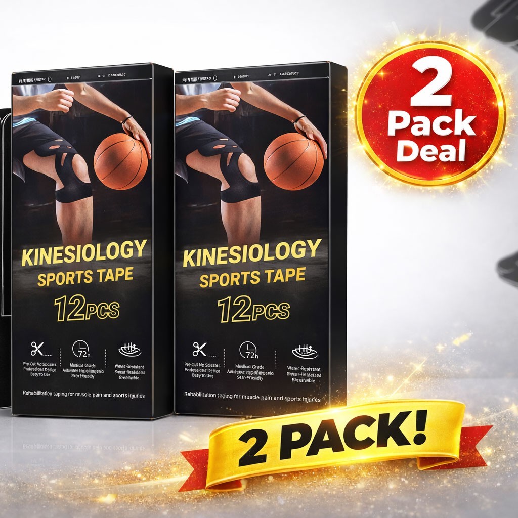 2 Pack Kinesiology Knee Tape Pre-Cut Sports Tape Pain Relief Support 24pcs
