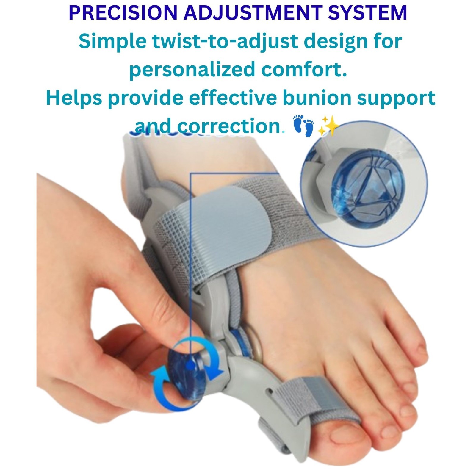 Bunion Fix Toe Valgus Corrector Big Toe Straightener Adjustable Splint Men Women