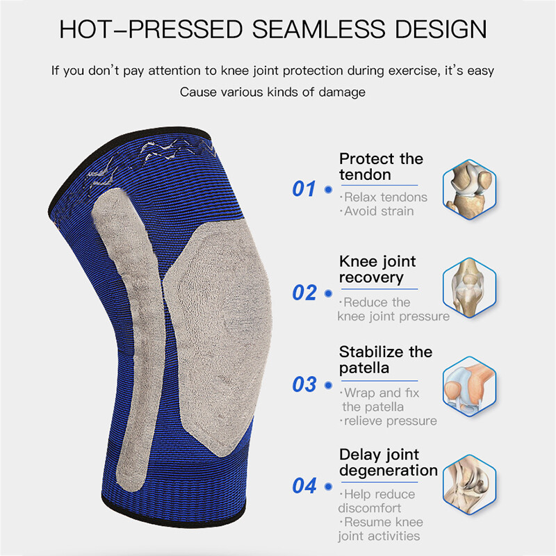 Knee Brace for Pain Relief Support Sleeve with Patella Pad & Side Stabilizers