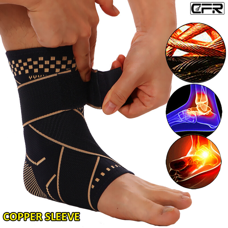 Copper Ankle Brace Copper Support Compression Sleeve Socks Foot Fasciitis Pain