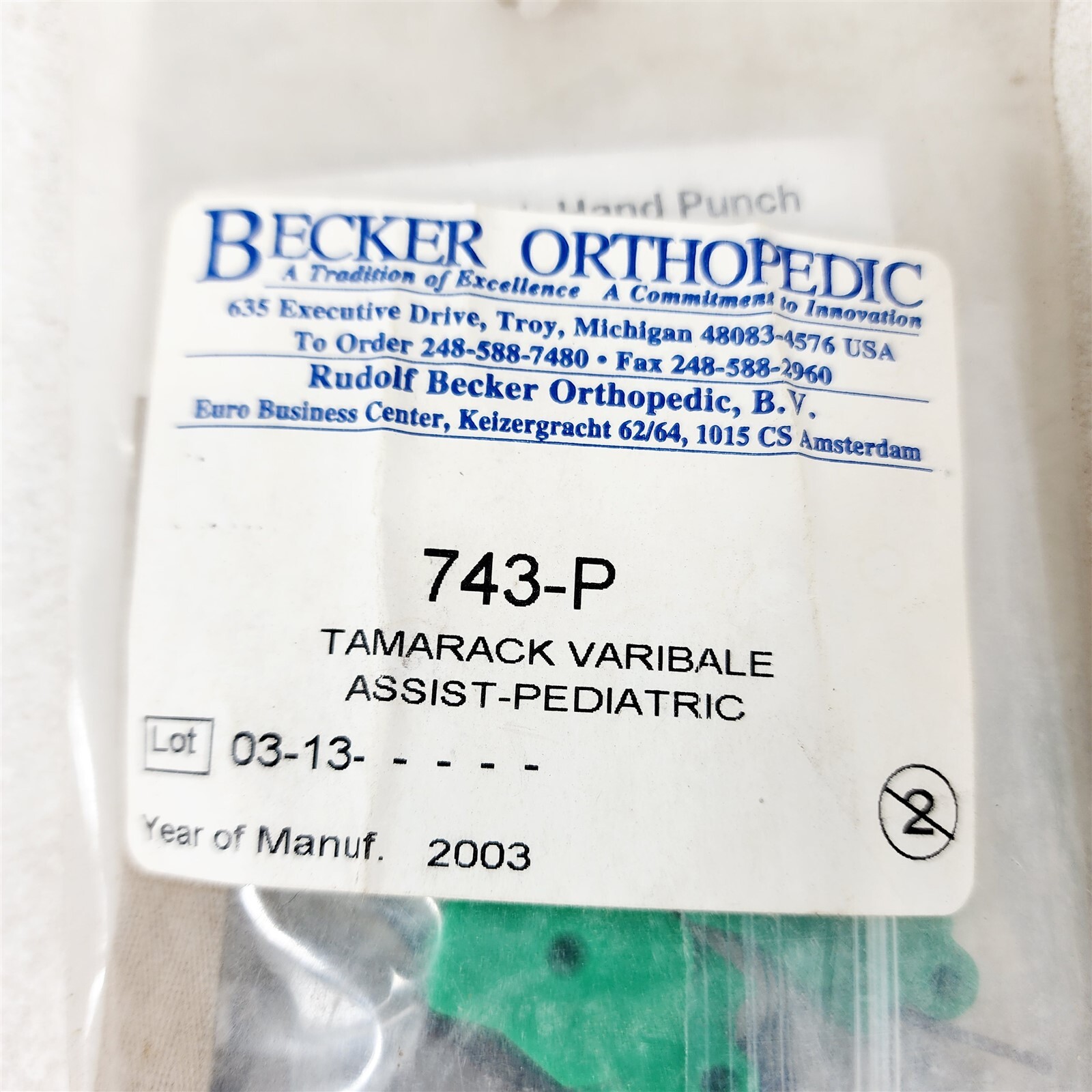 Tamarack Flexure Joint Kits 2 Pairs of 743-P Pediatric Variable Assist