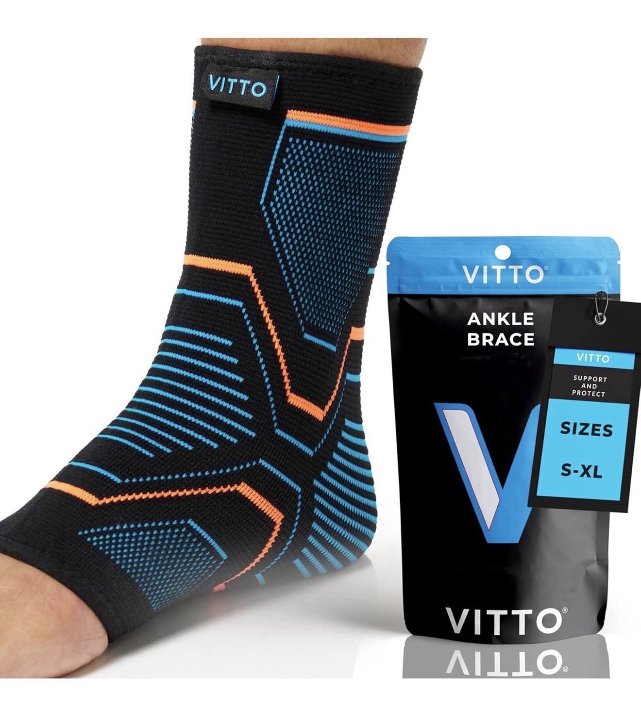 Ankle Brace for Sprained Ankle – Ankle Compression Sleeve for Men & Women Medium