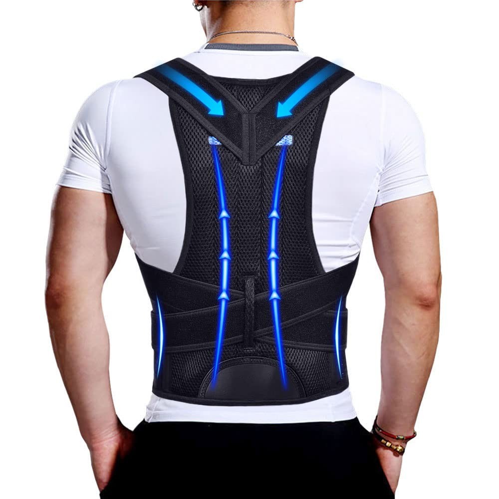Posture Corrector Back Brace for Men & Women – Lumbar Support, Pain Relief, Full