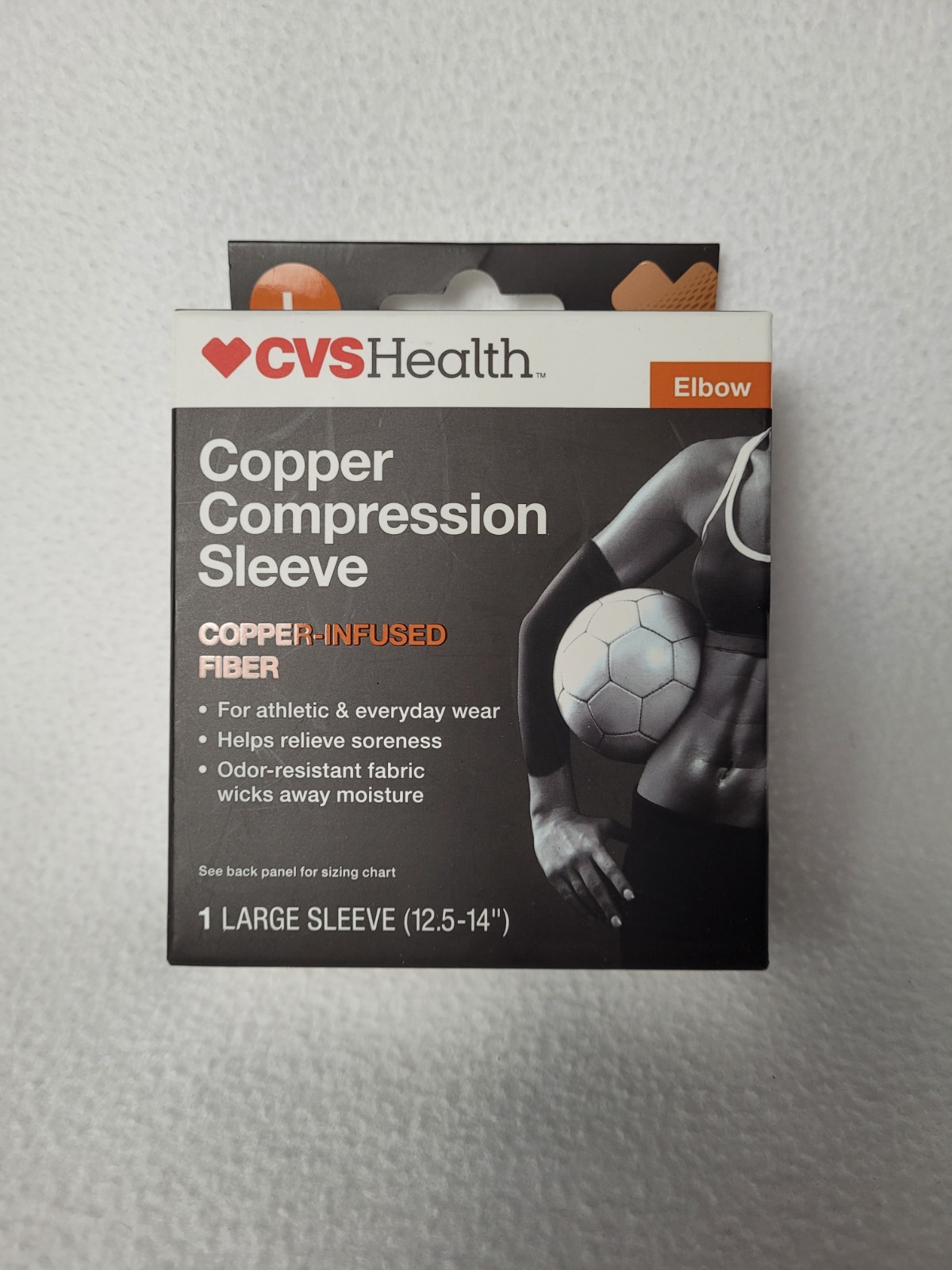 CVS Health Copper Elbow Compression Sleeve Large