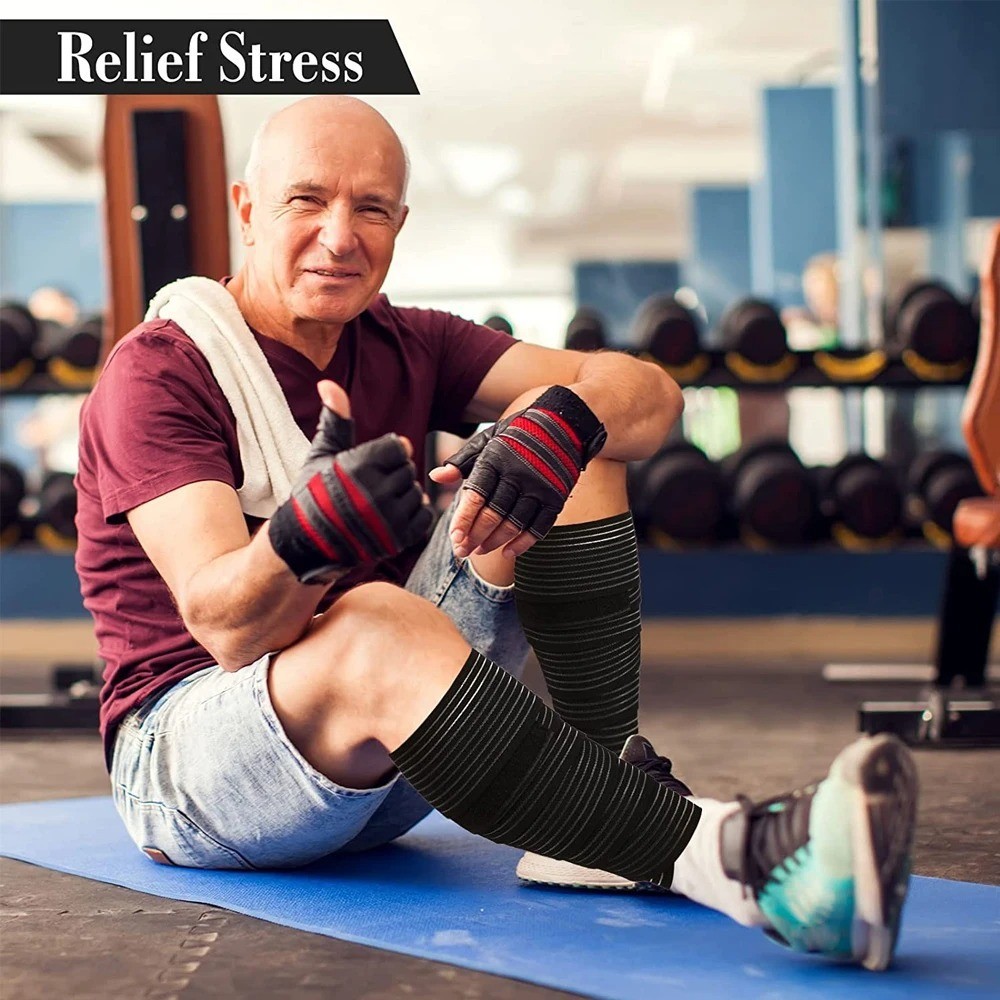 Full Length Knee Elbow Support Wrap 40-300cm Adjustable Sports Bandage Strap