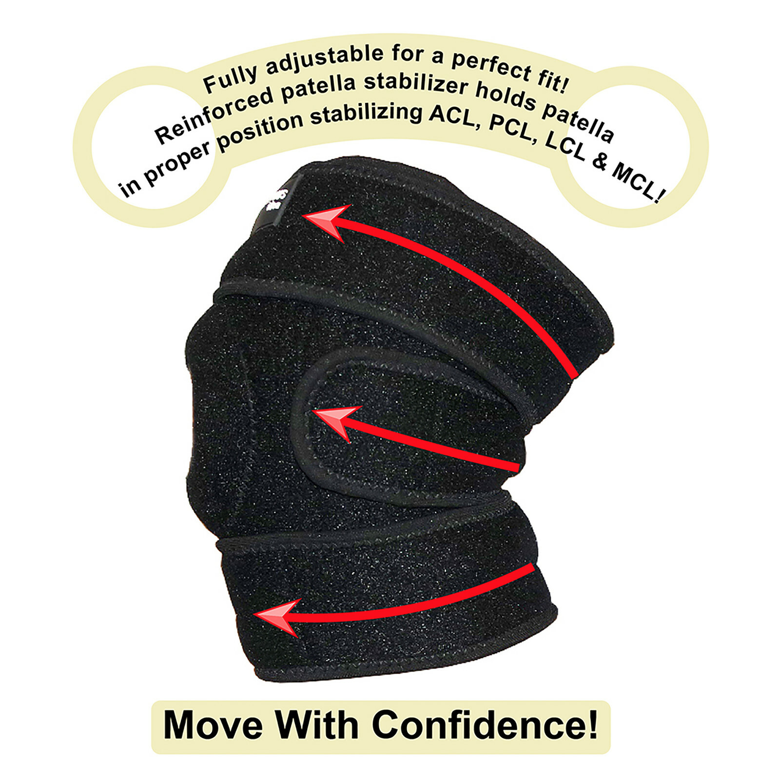 Exercise Braces Support Knees Compression Stabilizer Running Hiking Pain Relief