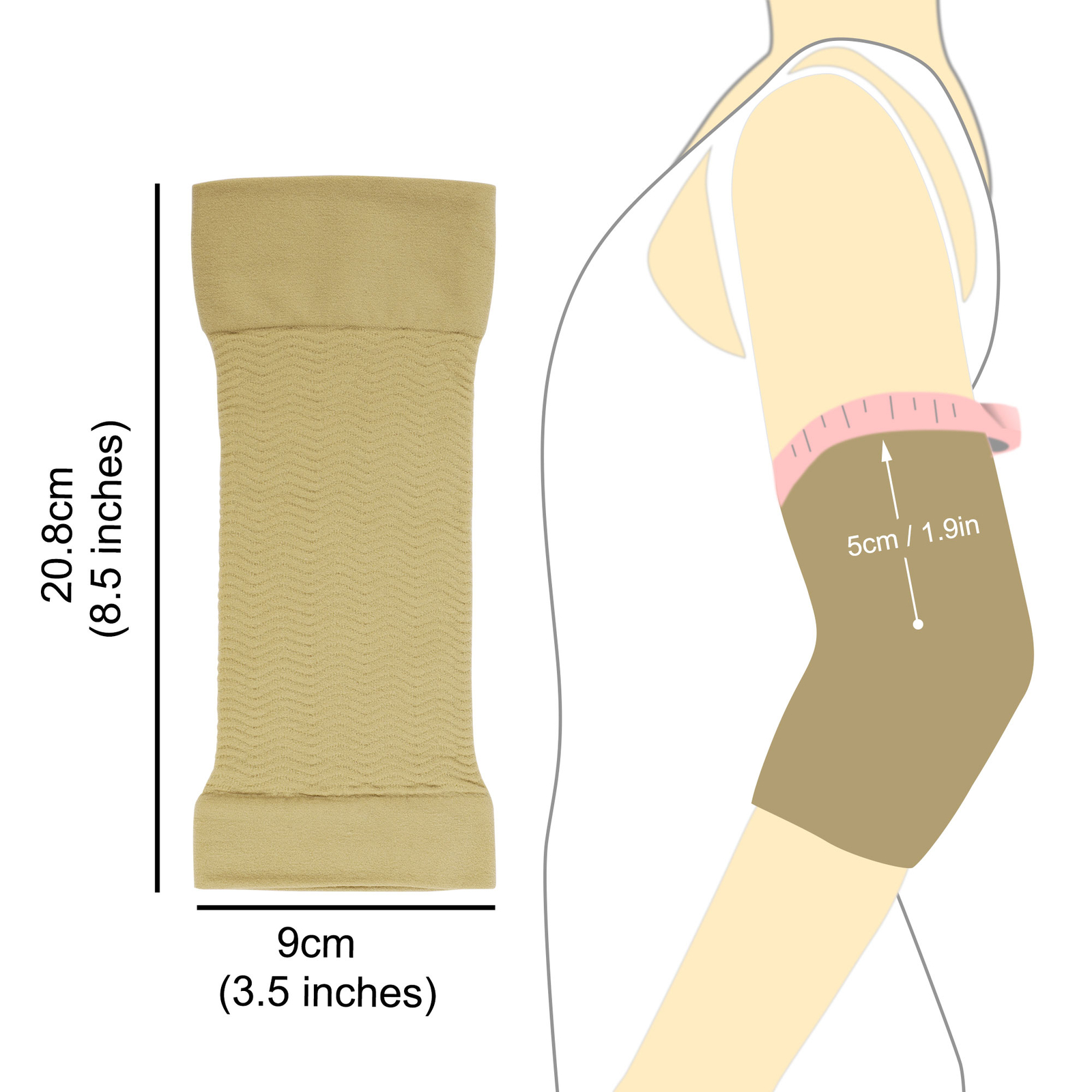1 Pair Elbow Brace Compression Support Sleeve Arthritis Tendonitis Reduce Pain