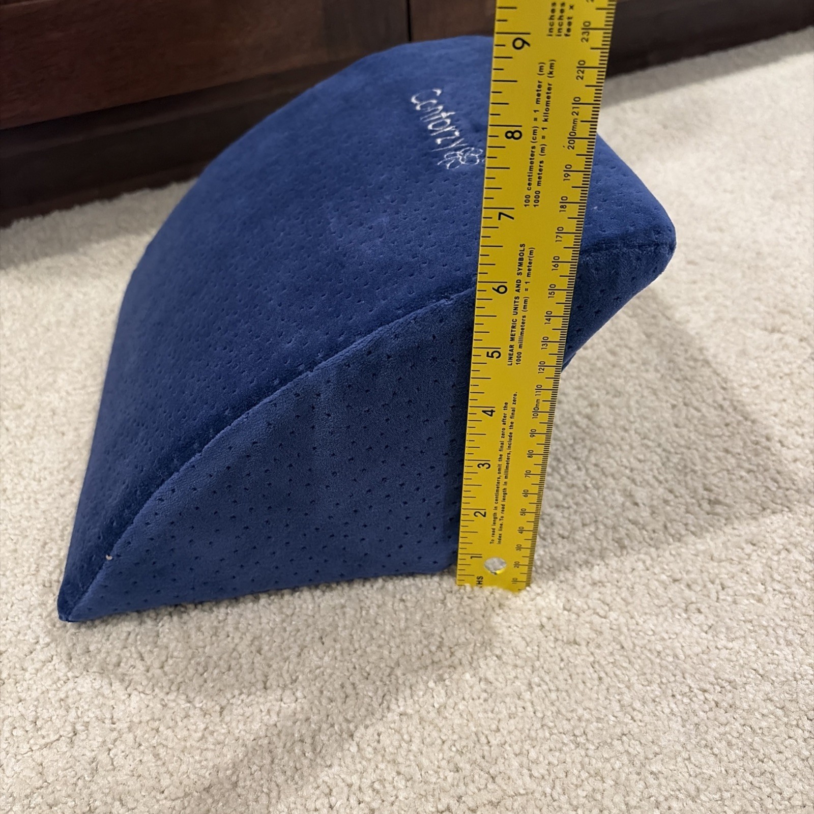 EUC Conforzy Carnap Lumbar Back Support Cushion Pillow Blue 7 X 11 X 5.51 In