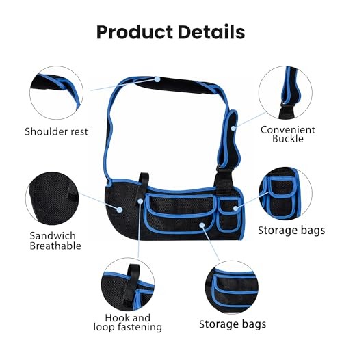 Arm Sling Shoulder Immobilizer, Mit Squeeze Balls for Hand Therapy, Medium