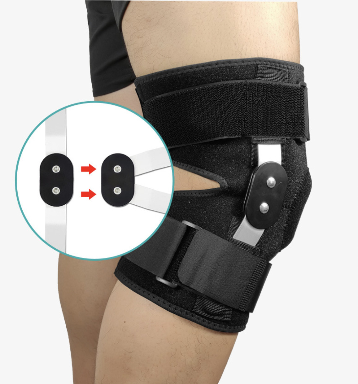 Hinged Knee Brace for Meniscus Tear: Adjustable Support For Pain Relief Sports