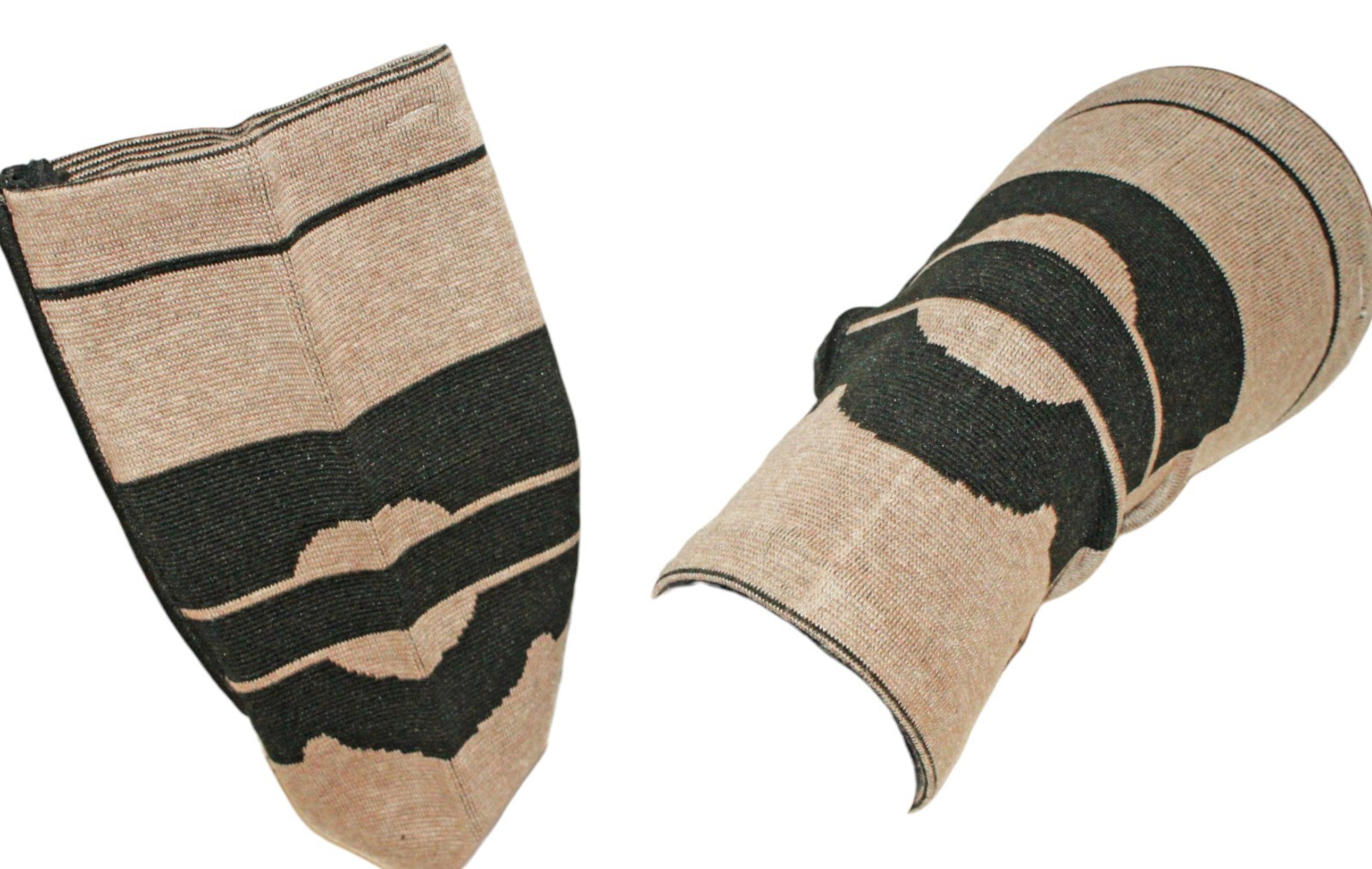 2 PC Lot – Adult Knee Compression Zip Support Bamboo + Magnet Therapy – One Size
