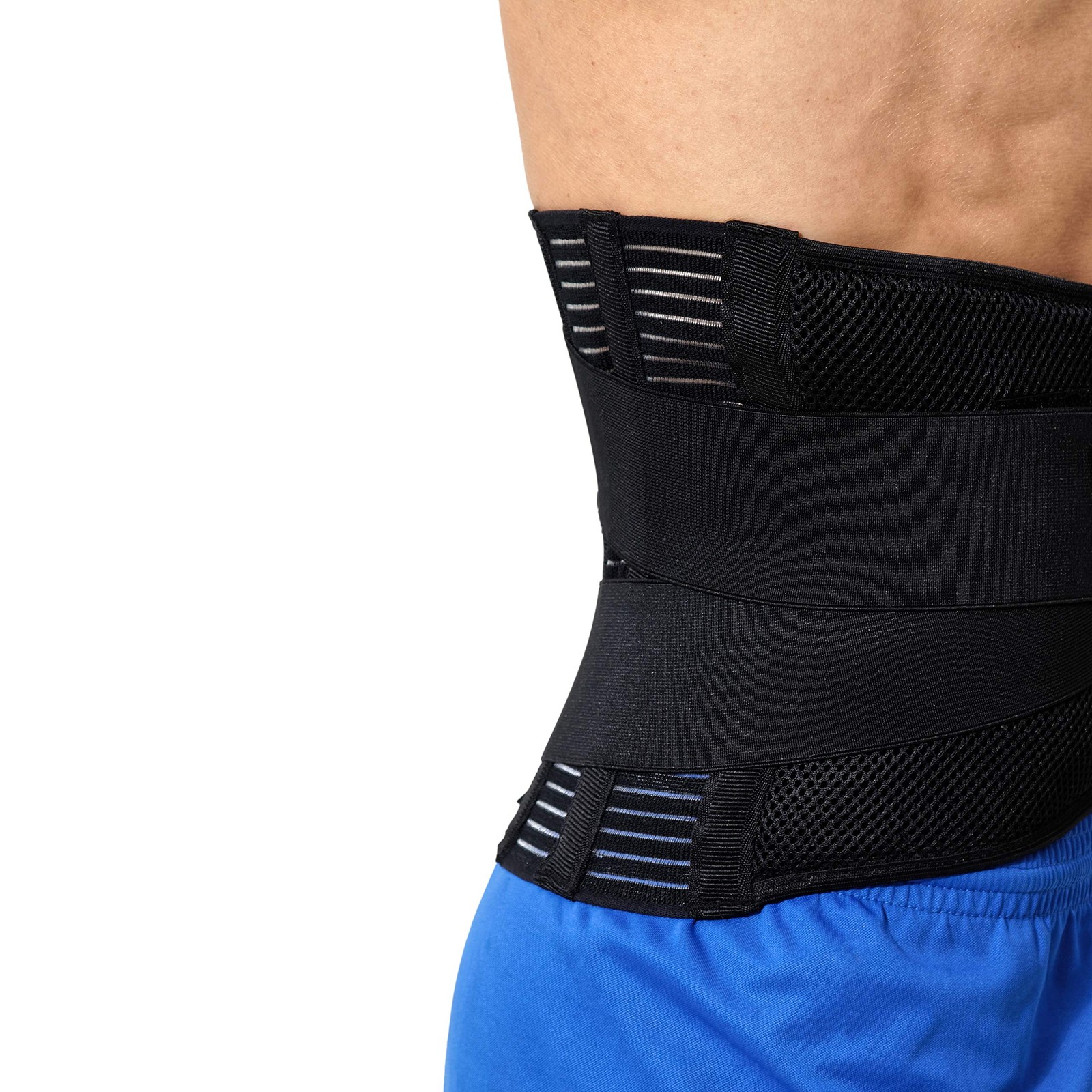 NeoTech Care Adjustable Compression Wide Back Brace Lumbar Support Belt (beige