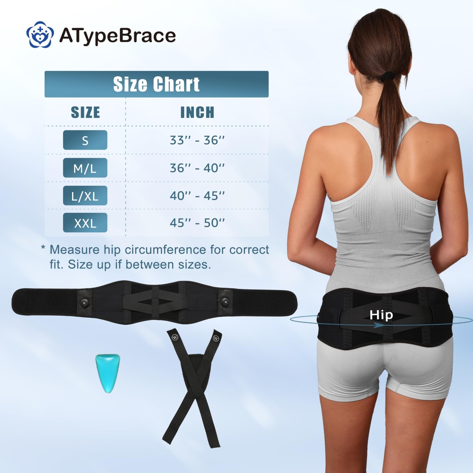 Pregnancy & Postpartum Pelvic Support Belt | Prolapse Relief with Gel Pack | L/X