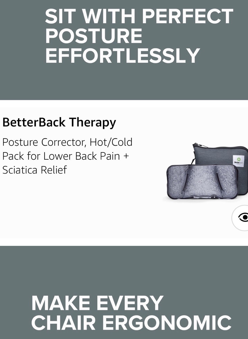 Better Back Plus Therapy Lower Back Pain Relief Up To 55” Perfect Posture. New